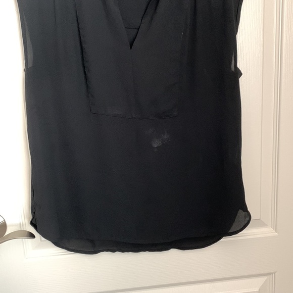 JCrew Drapey Cap Sleeve Blouse Black Size Small - Flawed - Picture 7 of 8